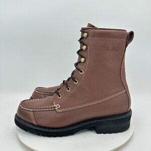 Cabela's Gore-tex Men Size 10D Brown Leather Moc Toe Lace Up Ankle Boot